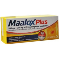 Maalox Plus 50 Compresse - Rimedio per bruciore e iperacidità