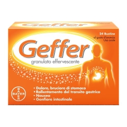 Geffer 24 bustine - granulato per nausea e digestione lenta gusto arancia